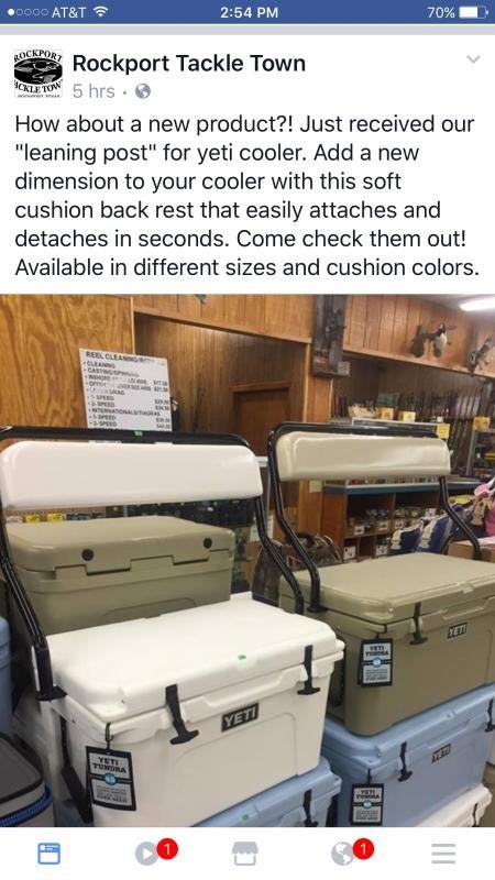 Details on Yeti 65 & 110 seat back w/ cushion - saw at Tackle Town in RP