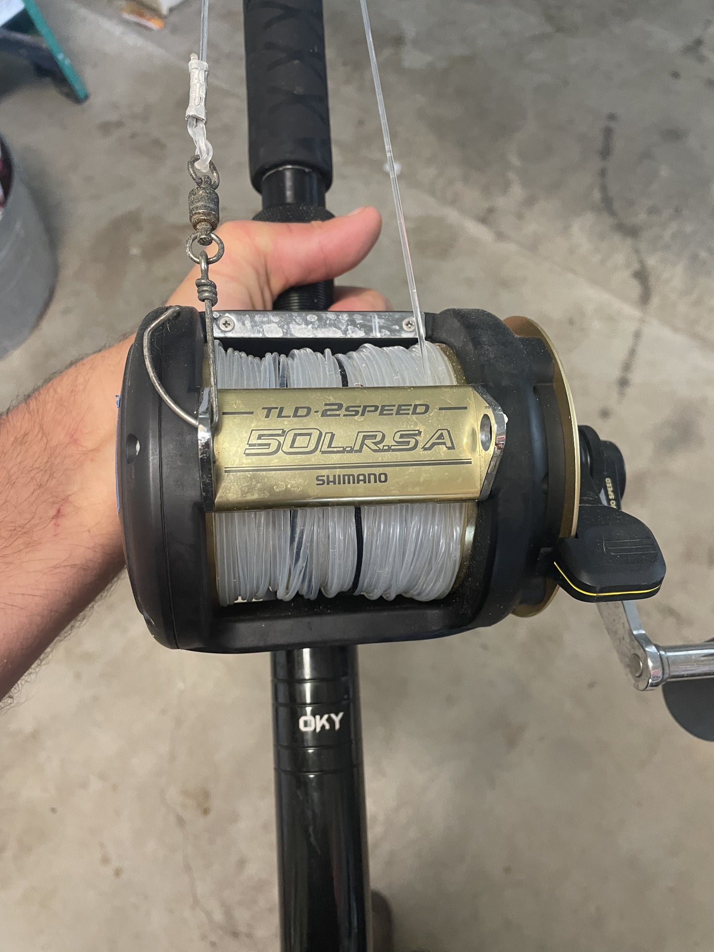 Two Shimano TLD 50LRSA 2speed reels matched w/ Okyaia bent but